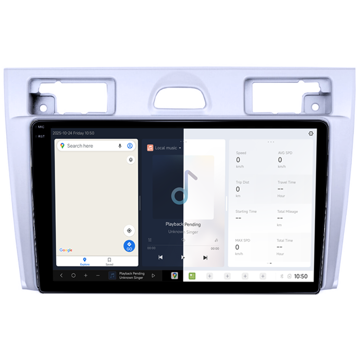 Navigatie dedicata Ford Fiesta MK5 2002-2008, Gri, DUDU3, 4GB RAM 64GB ROM, Octacore, Platforma 8581, Android, Display QLED 9", DSP, Carplay&AndroidAuto [2]