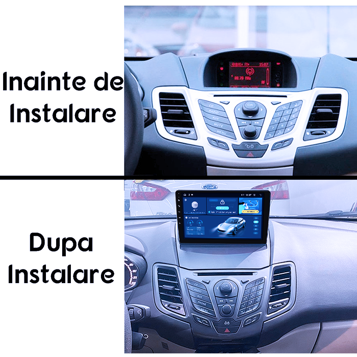 Navigatie dedicata Ford Fiesta 2004-2014, 12GB RAM 256GB ROM, Android 13, Rezolutie 2K, Display QLED, 9", DSP, Carplay, Android Auto, Internet, Youtube, Waze [5]