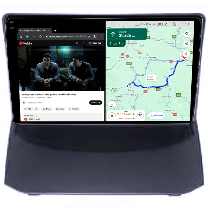 Navigatie dedicata Ford Fiesta 2004-2014, 12GB RAM 256GB ROM, Android 13, Rezolutie 2K, Display QLED, 9", DSP, Carplay, Android Auto, Internet, Youtube, Waze [4]