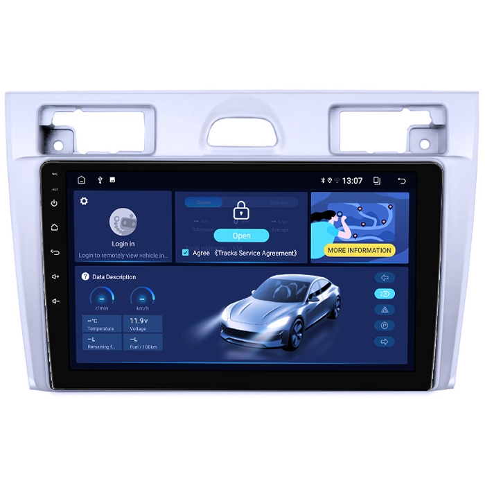 Navigatie dedicata Ford Fiesta MK5 2002-2008, Gri, 4GB RAM 64GB ROM, Octacore, Android 14, Display QLED 9", DSP, Carplay&Android Auto, SIM 4G, Ventilator Activ [3]