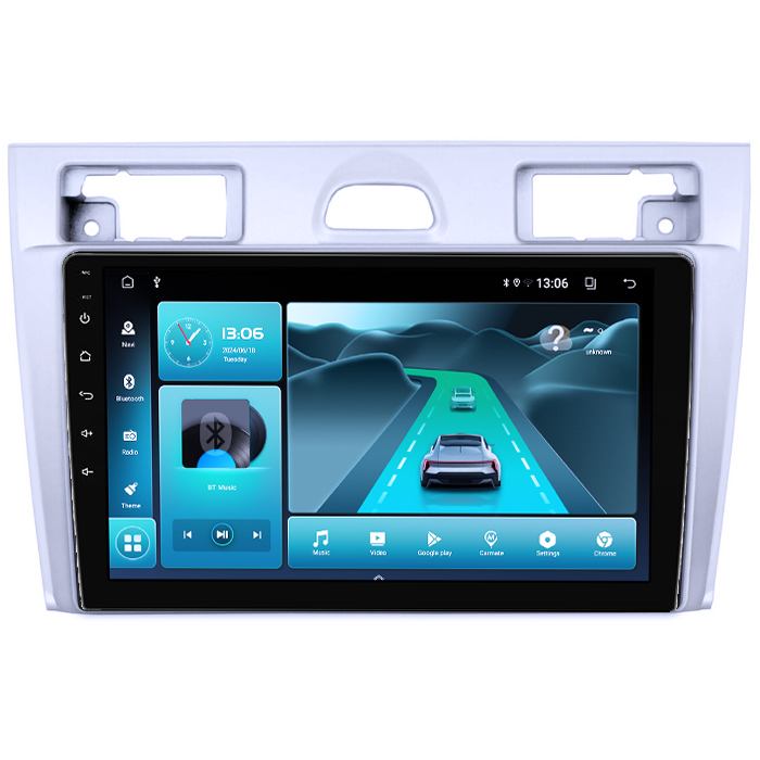 Navigatie dedicata Ford Fiesta MK5 2002-2008, Gri, 4GB RAM 64GB ROM, Octacore, Android 14, Display QLED 9", DSP, Carplay&Android Auto, SIM 4G, Ventilator Activ [4]