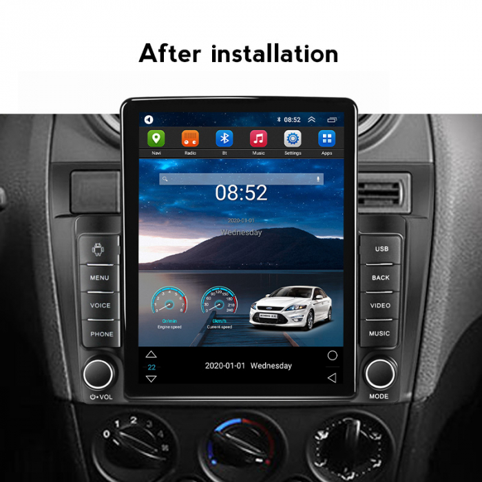 Navigatie dedicata Ford Fiesta Mk5 2002-2008 ,Tesla Style, ANDROID 13,Carplay&Android Auto, 10 inch , 8+128GB, Internet, Aplicatii, Waze, Gps [4]