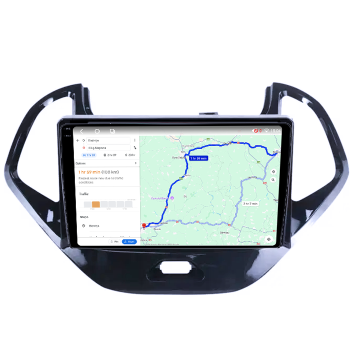 Navigatie dedicata Ford Figo 2015-2018, 4GB RAM 64GB ROM, Octacore, Android 14, Display QLED 1K 9", Carplay&Android Auto, SIM 4G, Ventilator Activ [5]