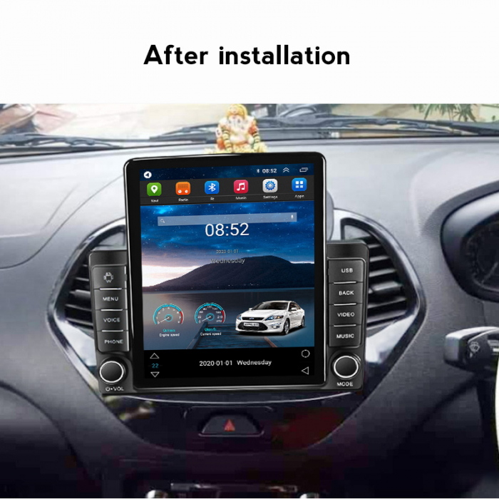 Navigatie dedicata Ford Figo 2015-2018 ,Tesla Style, ANDROID 13,Carplay&Android Auto, 10 inch , 8+128GB, Internet, Aplicatii, Waze, Gps [4]