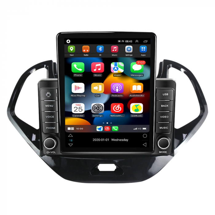 Navigatie dedicata Ford Figo 2015-2018 ,Tesla Style, ANDROID 13,Carplay&Android Auto, 10 inch , 8+128GB, Internet, Aplicatii, Waze, Gps [2]