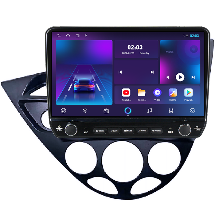 Navigatie dedicata Ford Focus 1999-2005 Tesla cu butoane rotative model 2024, 4GB RAM 64GB ROM, Procesor Quadcore, Android 14, Display QLED 10", DSP, Carplay&Android Auto [6]