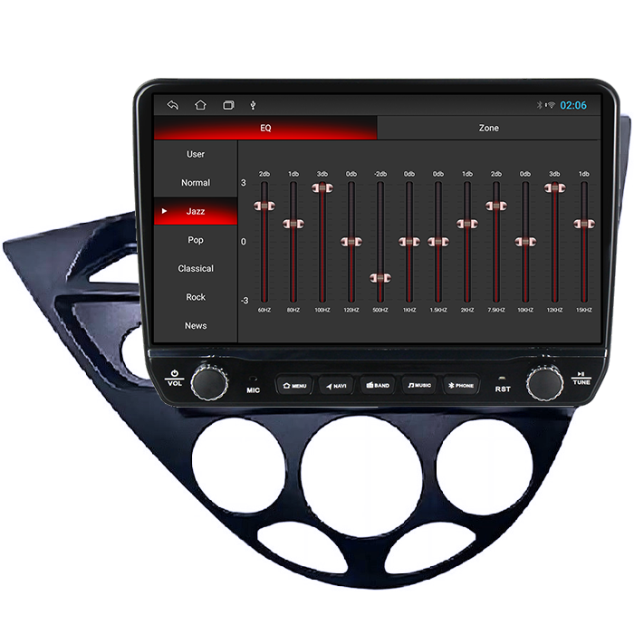 Navigatie dedicata Ford Focus 1999-2005 Tesla cu butoane rotative model 2024, 4GB RAM 64GB ROM, Procesor Quadcore, Android 14, Display QLED 10", DSP, Carplay&Android Auto [2]