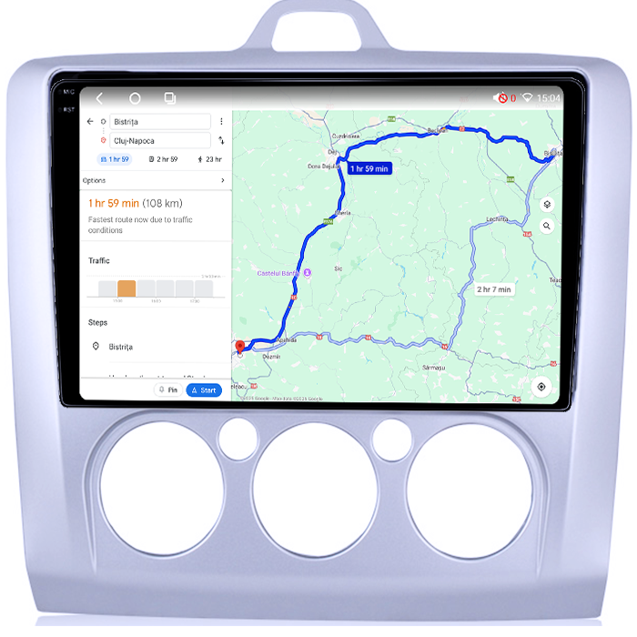 Navigatie dedicata Ford Focus 2 2004-2011, 4GB RAM 64GB ROM, Octacore, Android 14, Display QLED 1K 9", Carplay&Android Auto, SIM 4G, Ventilator Activ [5]