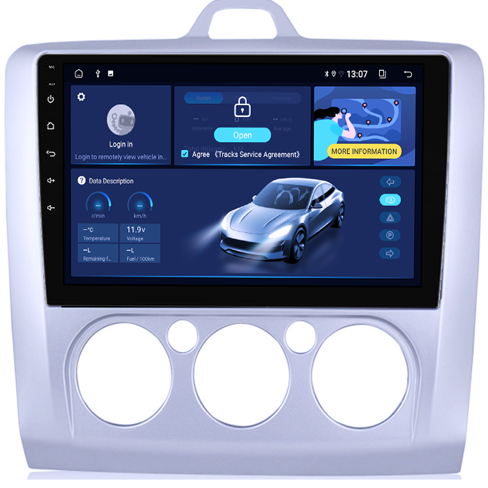 Navigatie dedicata Ford Focus 2 2004-2011, 8GB RAM 128GB ROM, Octacore, Platforma TS18, Android 13, Display QLED 9”, Suporta camera 360º, DSP, Carplay&Android Auto, SIM 4G, Ventilator Activ [4]