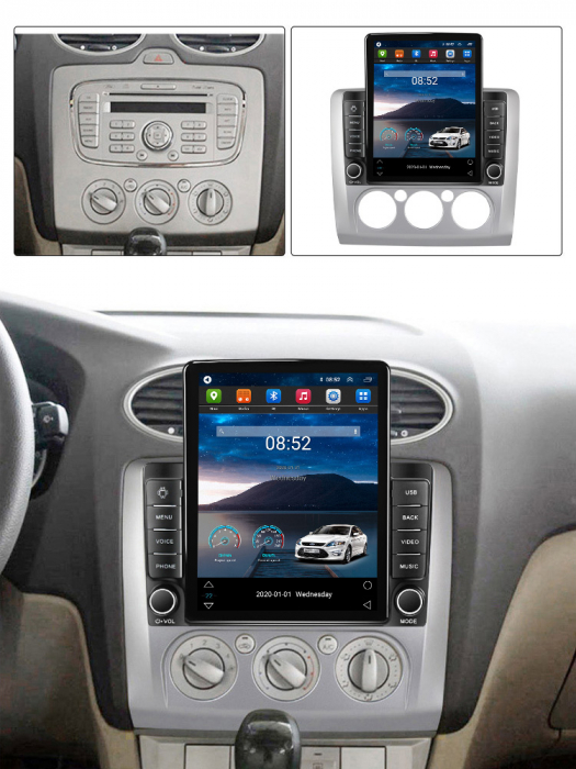 Navigatie dedicata Ford Focus 2 2004-2011 ,Tesla Style, ANDROID 13,Carplay&Android Auto, 10 inch , 8+128GB, Internet, Aplicatii, Waze, Gps [4]