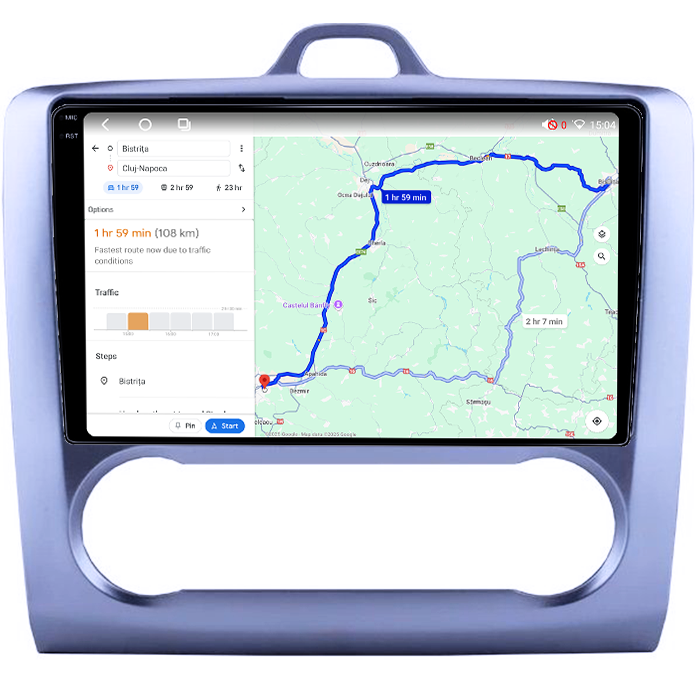 Navigatie dedicata Ford Focus 2004-2011, 4GB RAM 64GB ROM, Octacore, Android 14, Display QLED 1K 9", Carplay&Android Auto, SIM 4G, Ventilator Activ [5]