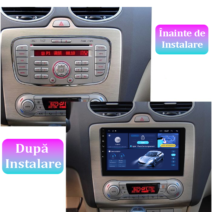 Navigatie dedicata Ford Focus ( 2004 - 2011 ), 8GB RAM 128GB ROM, Octacore, Platforma TS18, Android 13, Display QLED 9”, Suporta camera 360º, DSP, Carplay&Android Auto, SIM 4G, Ventilator Activ [5]