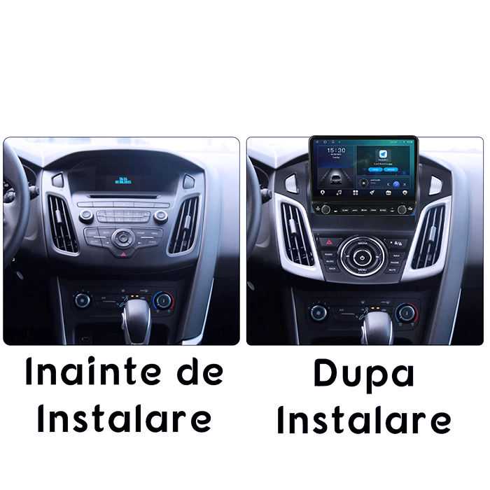 Navigatie dedicata Ford Focus 3 2011-2015 Tesla cu butoane rotative model 2024, 4GB RAM 64GB ROM, Procesor Quadcore, Android 14, Display QLED 10", DSP, Carplay&Android Auto [7]