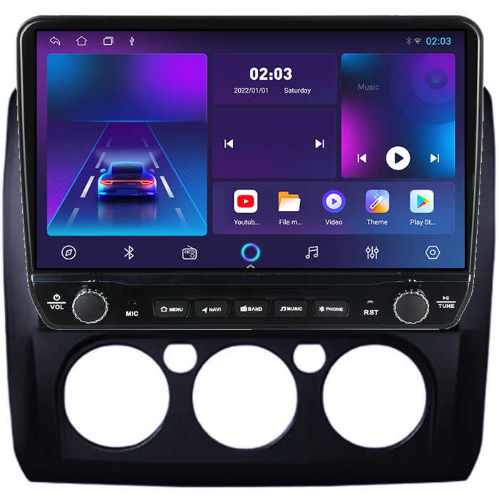 Navigatie dedicata Ford Focus 2004-2011, black Tesla cu butoane rotative model 2024, 4GB RAM 64GB ROM, Procesor Quadcore, Android 14, Display QLED 10", DSP, Carplay&Android Auto [6]