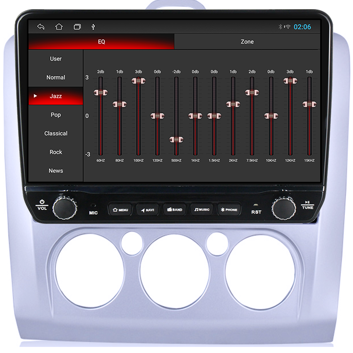 Navigatie dedicata Ford Focus 2004-2011 Tesla cu butoane rotative model 2024, 4GB RAM 64GB ROM, Procesor Quadcore, Android 14, Display QLED 10", DSP, Carplay&Android Auto [2]