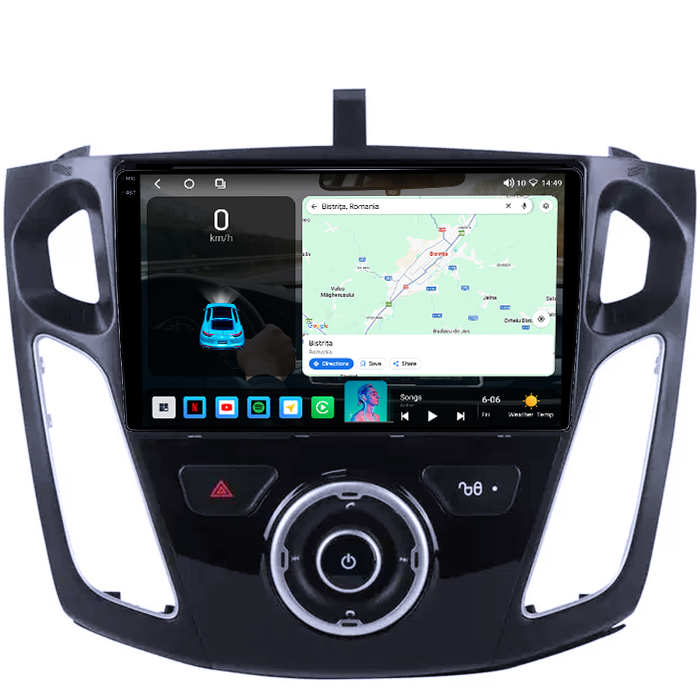 Navigatie dedicata Ford Focus 2012-2018, 4GB RAM 64GB ROM, Octacore, Android 14, Display QLED 1K 9", Carplay&Android Auto, SIM 4G, Ventilator Activ [2]