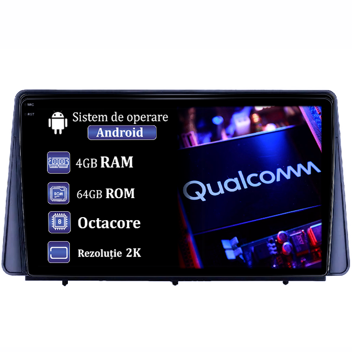 Navigatie dedicata Ford Focus 2019, 4GB RAM 64GB ROM, Procesor Qualcomm Octacore, Android 14, Rezolutie 2K, Display QLED 9", DSP, Carplay&Android Auto, SIM 4G [1]