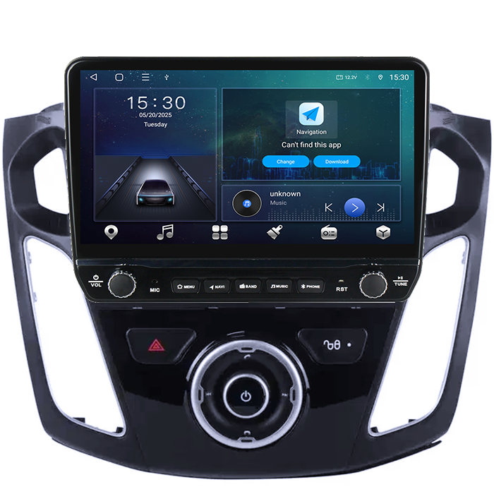 Navigatie dedicata Ford Focus 3 2012-2018 Tesla cu butoane rotative model 2024, 4GB RAM 64GB ROM, Procesor Quadcore, Android 14, Display QLED 10", DSP, Carplay&Android Auto [7]