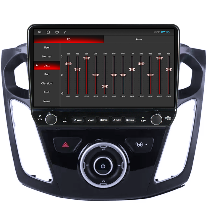 Navigatie dedicata Ford Focus 3 2012-2018 Tesla cu butoane rotative model 2024, 4GB RAM 64GB ROM, Procesor Quadcore, Android 14, Display QLED 10", DSP, Carplay&Android Auto [2]