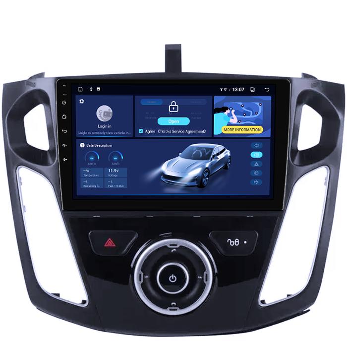 Navigatie dedicata Ford Focus 3 2012-2018, 8GB RAM 128GB ROM, Octacore, Platforma TS18, Android 13, Display QLED 9”, Suporta camera 360º, DSP, Carplay&Android Auto, SIM 4G, Ventilator Activ [4]