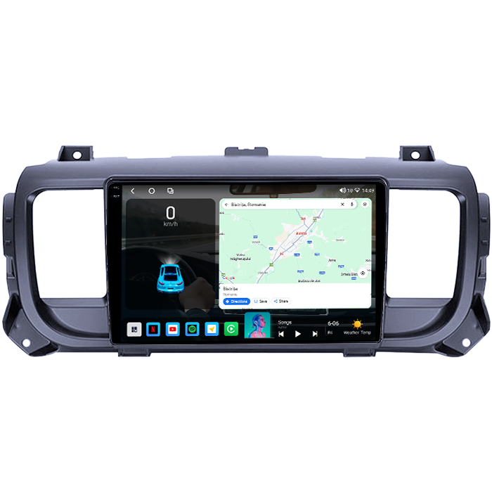 Navigatie dedicata Ford Focus 3, Citroen Jumpy 2016, 4GB RAM 64GB ROM, Octacore, Android 14, Display QLED 1K 9", Carplay&Android Auto, SIM 4G, Ventilator Activ [2]
