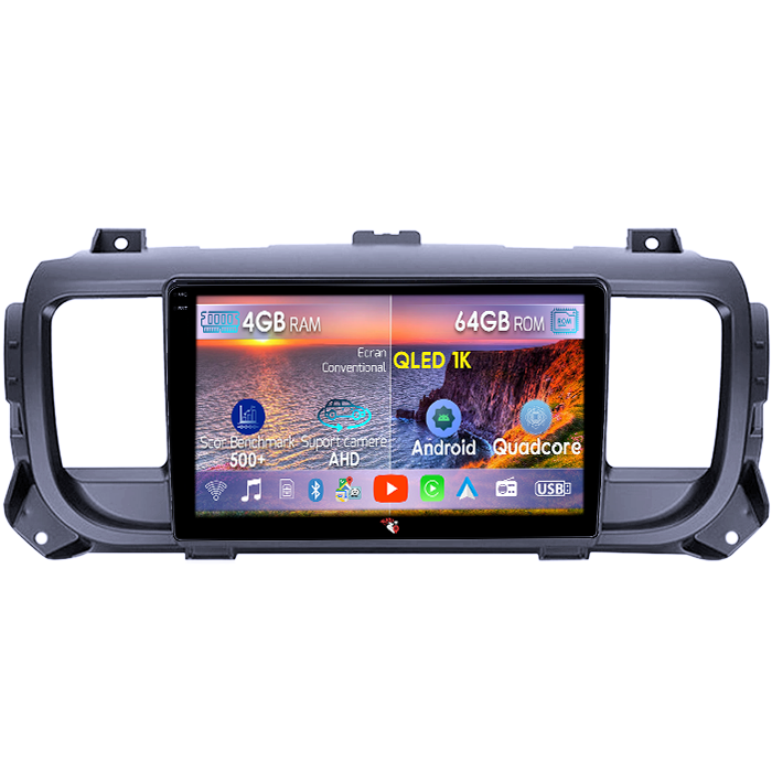 Navigatie dedicata Ford Focus 3, Citroen Jumpy 2016, 4GB RAM 64GB ROM, Octacore, Android 14, Display QLED 1K 9", Carplay&Android Auto, SIM 4G, Ventilator Activ [1]