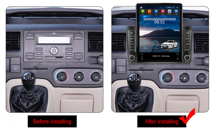 Navigatie dedicata Ford Focus ,Tesla Style, ANDROID 13,Carplay&Android Auto, 10 inch , 8+128GB, Internet, Aplicatii, Waze, Gps [3]