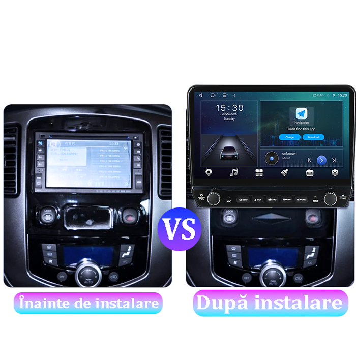 Navigatie dedicata Ford Kuga 2008-2010 Tesla cu butoane rotative model 2024, 4GB RAM 64GB ROM, Procesor Quadcore, Android 14, Display QLED 10", DSP, Carplay&Android Auto [2]