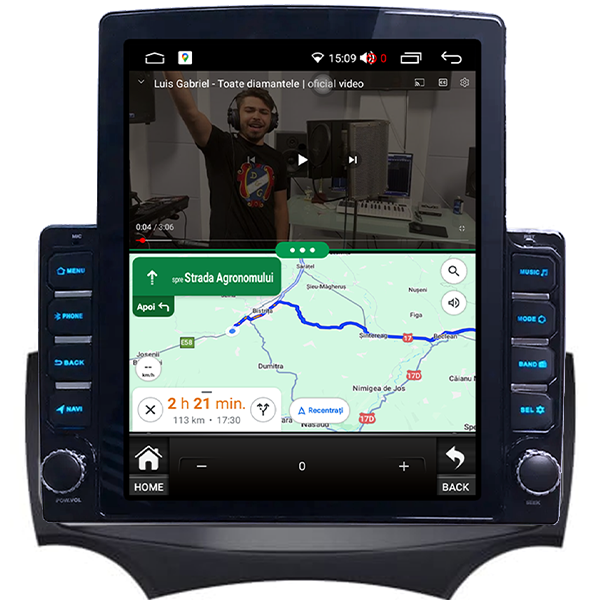 Navigatie dedicata Ford KA, Tesla Style, 8GB RAM 128GB ROM, Octacore, Android 14, Display QLED 9.7”, Suporta camera 360º, DSP, Carplay&Android Auto, SIM 4G, Ventilator Activ [4]