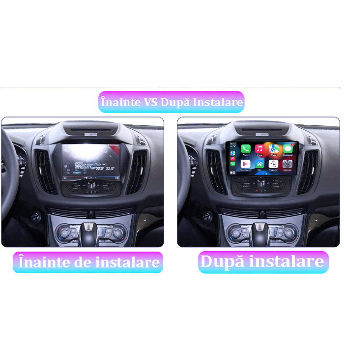 Navigatie dedicata Ford Kuga 2 Escape 3 2012-2019, 12GB RAM 256GB ROM, Android 13, Rezolutie 2K, Display QLED, 9", DSP, Carplay, Android Auto, Internet, Youtube, Waze, Wi Fi, USB [5]