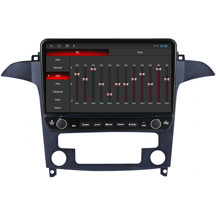 Navigatie dedicata Ford S-Max 2006-2015 Tesla cu butoane rotative model 2024, 4GB RAM 64GB ROM, Procesor Quadcore, Android 14, Display QLED 10", DSP, Carplay&Android Auto [2]