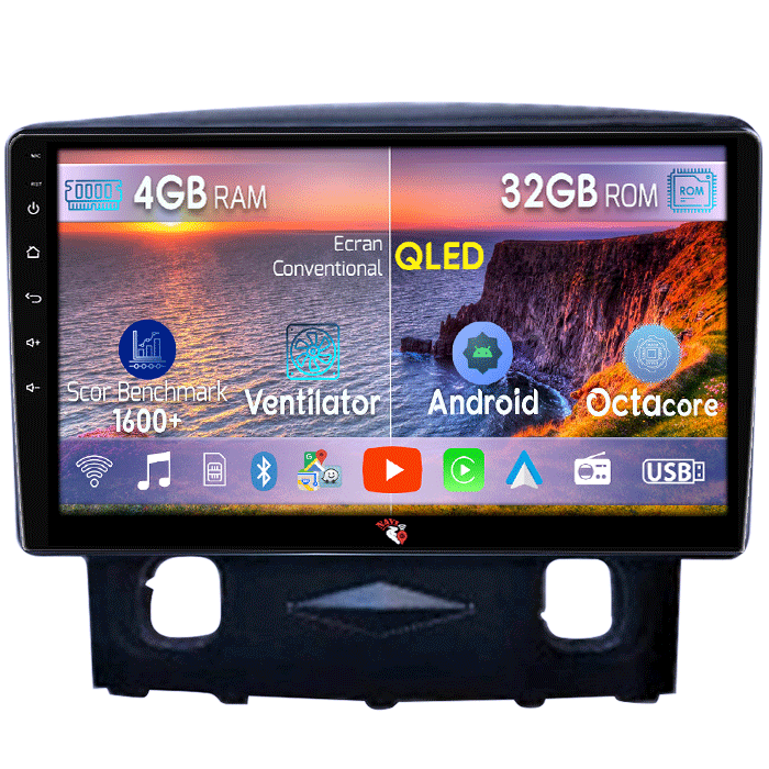 Navigatie dedicata Ford Kuga 2008-2010, 4GB RAM 32GB ROM, Android 13, Display 9 " , Internet ,Aplicatii , Waze , Wi Fi , Usb , Bluetooth , Mirrorlink [1]
