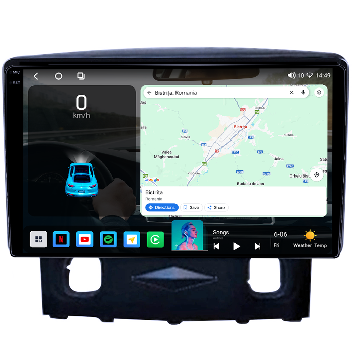 Navigatie dedicata Ford Kuga 2008-2010, 4GB RAM 64GB ROM, Procesor Qualcomm Octacore, Android 14, Rezolutie 2K, Display QLED 9", DSP, Carplay&Android Auto, SIM 4G [2]