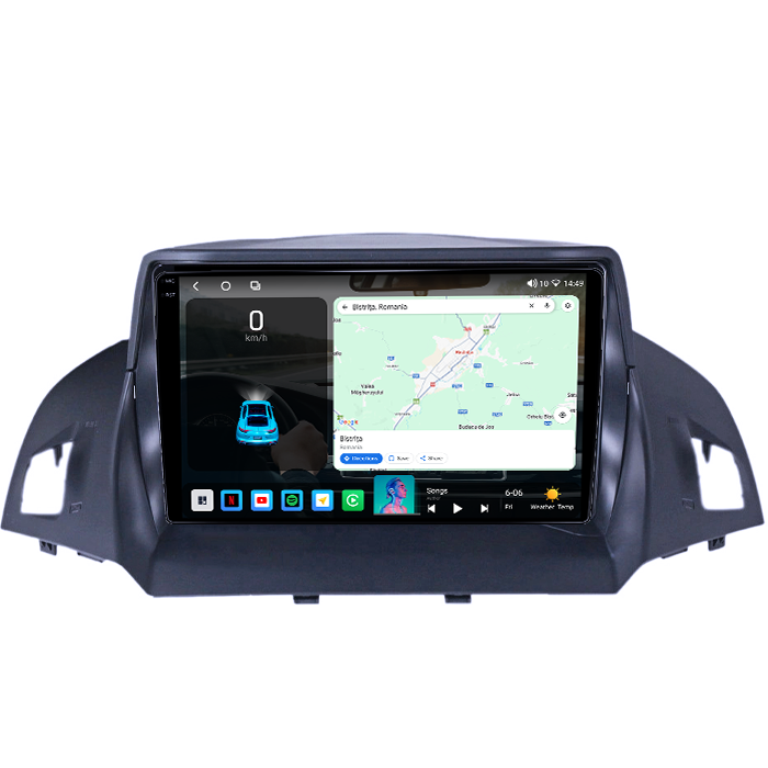 Navigatie dedicata Ford Kuga 2012-2019, 4GB RAM 64GB ROM, Octacore, Android 14, Display QLED 1K 9", Carplay&Android Auto, SIM 4G, Ventilator Activ [2]