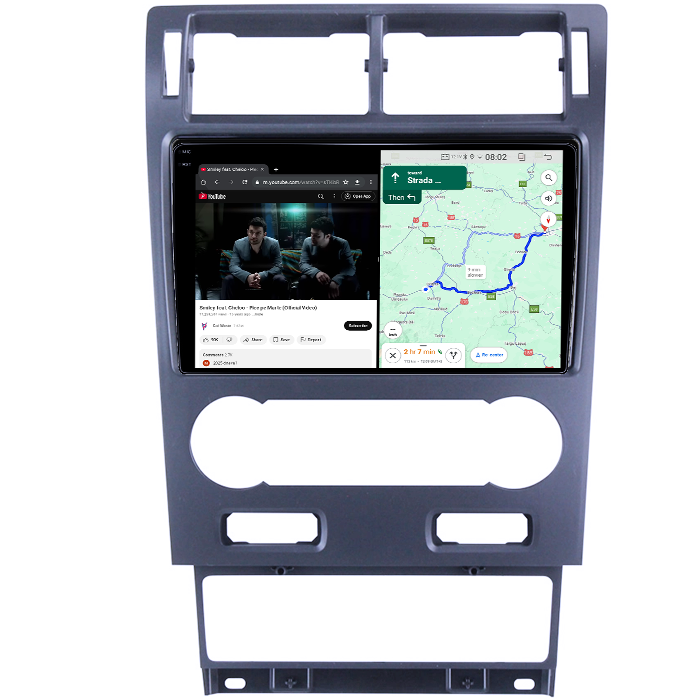Navigatie dedicata Ford Mondeo 2000-2007, 12GB RAM 256GB ROM, Android 13, Rezolutie 2K, Display QLED, 9", DSP, Carplay, Android Auto, Internet, Youtube, Waze, [4]