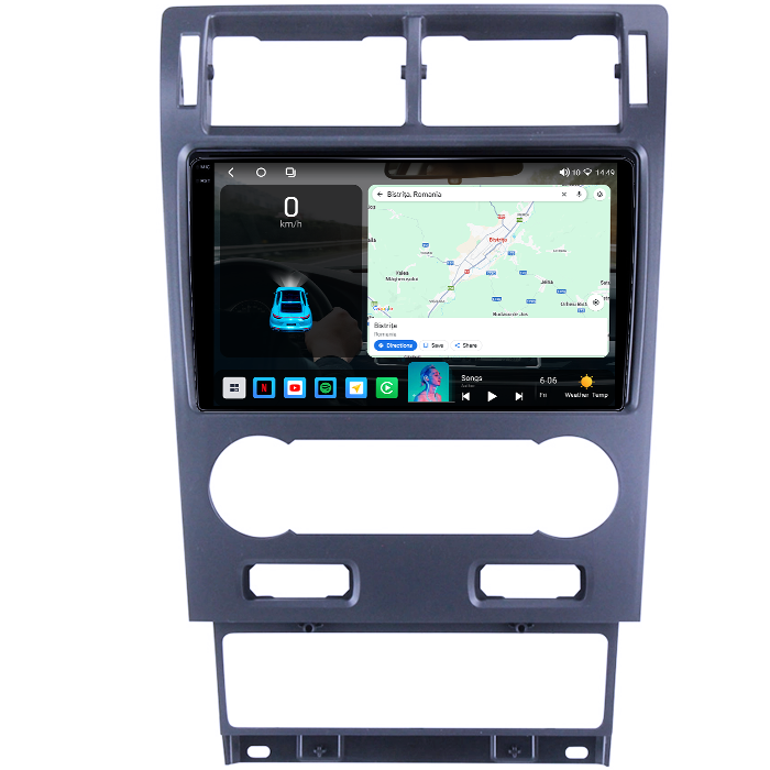 Navigatie dedicata Ford Mondeo 2000-2007, 4GB RAM 64GB ROM, Octacore, Android 14, Display QLED 1K 9", Carplay&Android Auto, SIM 4G, Ventilator Activ [2]