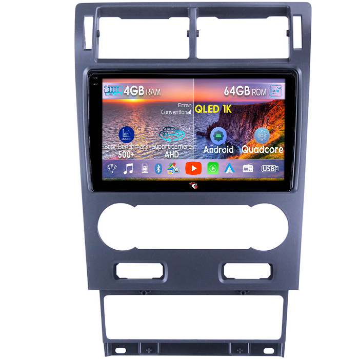 Navigatie dedicata Ford Mondeo 2000-2007, 4GB RAM 64GB ROM, Octacore, Android 14, Display QLED 1K 9", Carplay&Android Auto, SIM 4G, Ventilator Activ [1]