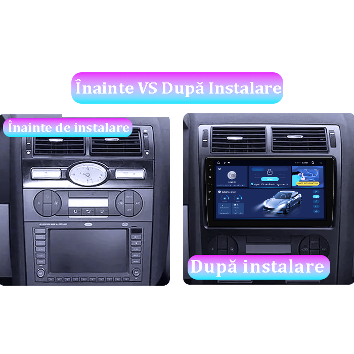 Navigatie dedicata Ford Mondeo 2000-2007, 8GB RAM 128GB ROM, Octacore, Platforma TS18, Android 13, Display QLED 9”, Suporta camera 360º, DSP, Carplay&Android Auto, SIM 4G, Ventilator Activ [3]