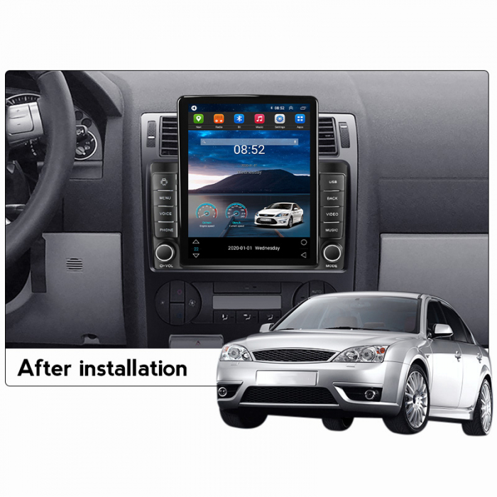 Navigatie dedicata Ford Mondeo 2000-2007 ,Tesla Style, ANDROID 13,Carplay&Android Auto, 10 inch , 8+128GB, Internet, Aplicatii, Waze, Gps [4]