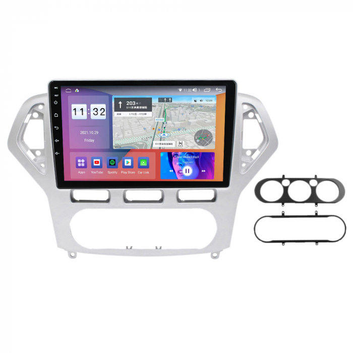 Navigatie dedicata Ford Mondeo 2006-2010, 4 GB RAM 32 ROM, Android 13, Display QLED, 10", DSP, Carplay, Android Auto, Internet, Youtube , Waze , Wi Fi , Usb , Bluetooth [2]