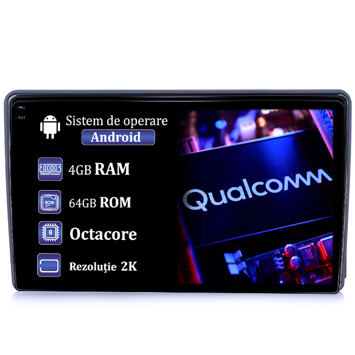Navigatie dedicata Ford Mondeo 2006-2010, 4GB RAM 64GB ROM, Procesor Qualcomm Octacore, Android 14, Rezolutie 2K, Display QLED 10", DSP, Carplay&Android Auto, SIM 4G [1]