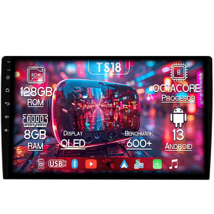 Navigatie dedicata Ford Mondeo 2006-2010, 8GB RAM 128GB ROM, Octacore, Platforma TS18, Android 13, Display QLED 10”, Suporta camera 360º, DSP, Carplay&Android Auto, SIM 4G, Ventilator Activ [1]