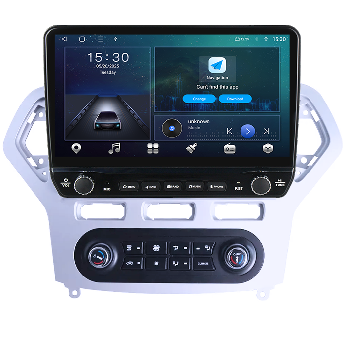 Navigatie dedicata Ford Mondeo 2007-2010 Tesla cu butoane rotative model 2024, 4GB RAM 64GB ROM, Procesor Quadcore, Android 14, Display QLED 10", DSP, Carplay&Android Auto [7]