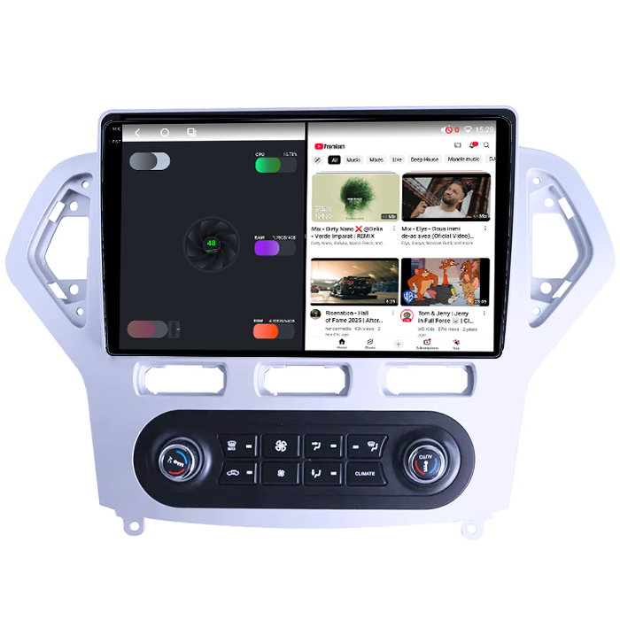 Navigatie dedicata Ford Mondeo 2007-2010, 4GB RAM 64GB ROM, Octacore, Android 14, Display QLED 1K 10", Carplay&Android Auto, SIM 4G, Ventilator Activ [3]