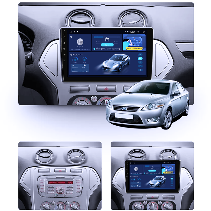 Navigatie dedicata Ford Mondeo 2007-2010, 8GB RAM 128GB ROM, Octacore, Platforma TS18, Android 13, Display QLED 10”, Suporta camera 360º, DSP, Carplay&Android Auto, SIM 4G, Ventilator Activ [3]