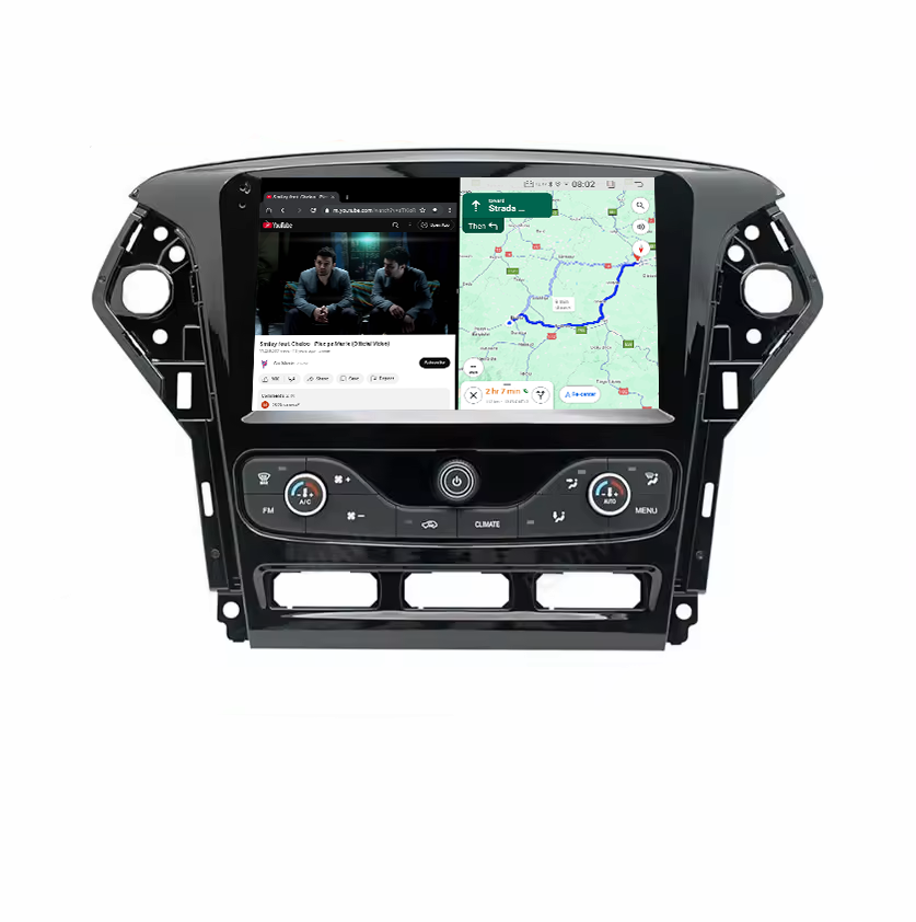 Navigatie dedicata Ford Mondeo 2011-2014 Butoane Jos, 12GB RAM 256GB ROM, Android, Rezolutie 2K, Display QLED, 9", DSP, Carplay, Android Auto, Internet, Youtube, Waze, Wi Fi, USB [4]
