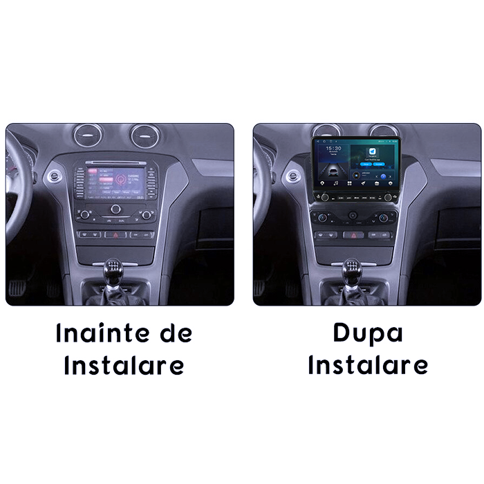 Navigatie dedicata Ford Mondeo 2010-2014 Tesla cu butoane rotative model 2024, 4GB RAM 64GB ROM, Procesor Quadcore, Android 14, Display QLED 10", DSP, Carplay&Android Auto [4]