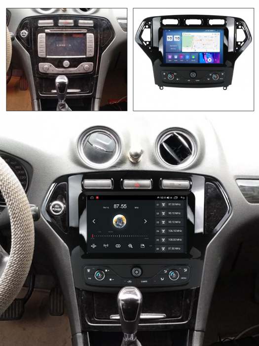 Navigatie dedicata Ford Mondeo 2007-2011, 12GB RAM 256GB ROM, Android 13, Rezolutie 2K, Display QLED, 9", DSP, Carplay, Android Auto, Internet, Youtube, Waze, Wi Fi, USB [3]