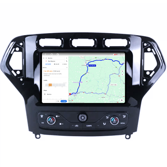 Navigatie dedicata Ford Mondeo 2007-2011, 4GB RAM 64GB ROM, Octacore, Android 14, Display QLED 1K 9", Carplay&Android Auto, SIM 4G, Ventilator Activ [5]