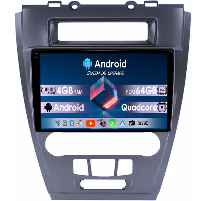 Navigatie dedicata Ford Mondeo 2009-2012, 4GB RAM 64GB ROM, Quadcore, Android 14, Display QLED 1K 10", DSP, Carplay&Android Auto, Suport camere AHD [1]